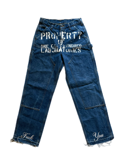 Prop. of 1800. Fuck You Double Knee Denim Sz 34