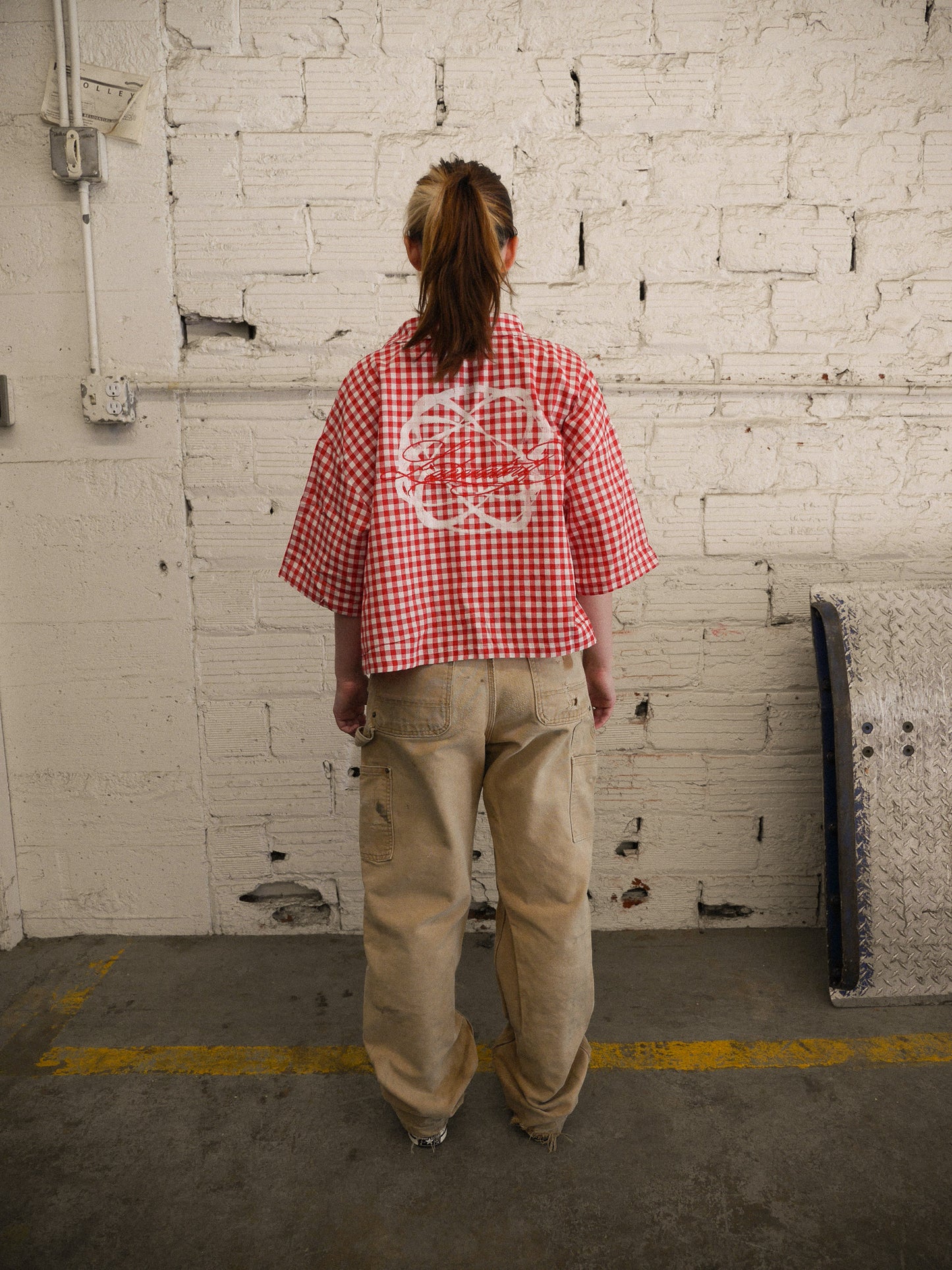 Mechanic Button Up Red